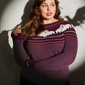 NWT ModCloth Here For the Boos Fair Isle Sweater